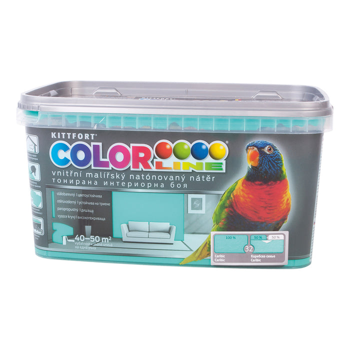 COLORED LATEX CARIBBEAN BLUE 4 KG COLOR LINE