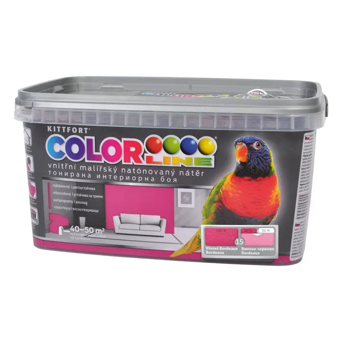 COLORED LATEX WINE RED 4 KG COLOR LINE - Цветни интериорни бои<<<Интериорни бои<<<Подови и стенни