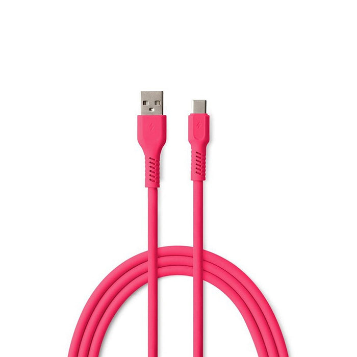 CABLE COLORUM USB-A TO USB-C 1.8M RED