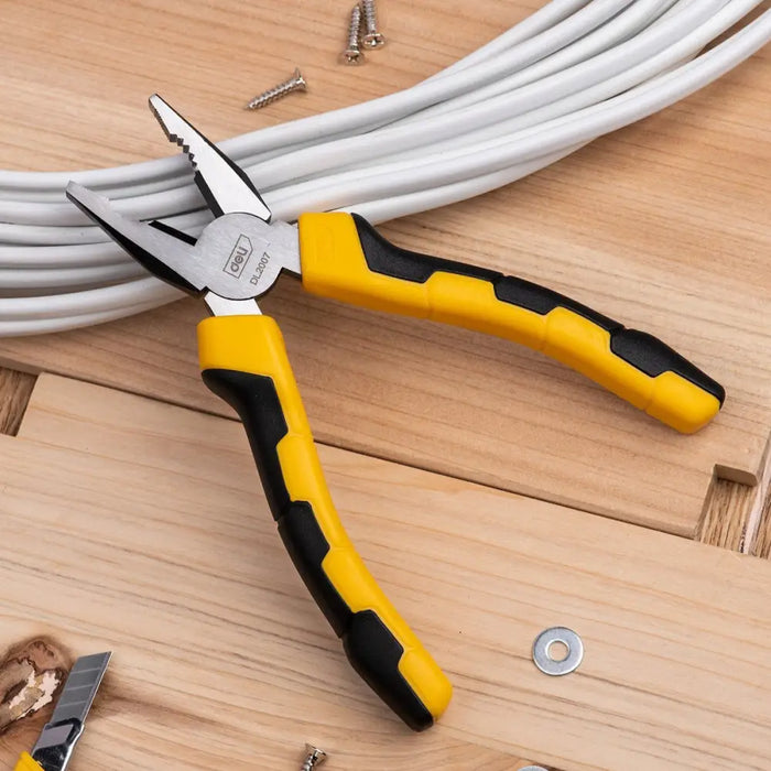 Combination pliers 7’’ Deli Tools EDL2007 (yellow) - Pliers<<<Tools<<<InnproXML