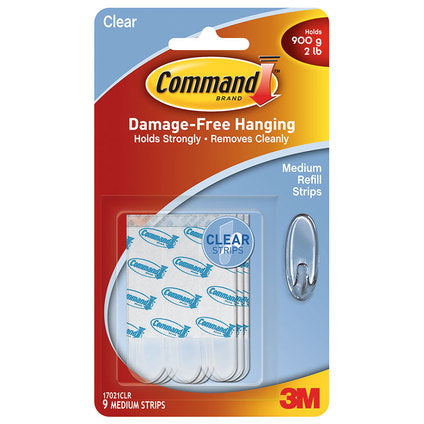 ASSEMBLY TAPES SPARE M R-R TRANSPARENT 9 PCS UP TO 0.9 KG COMMAND 17021 CLR