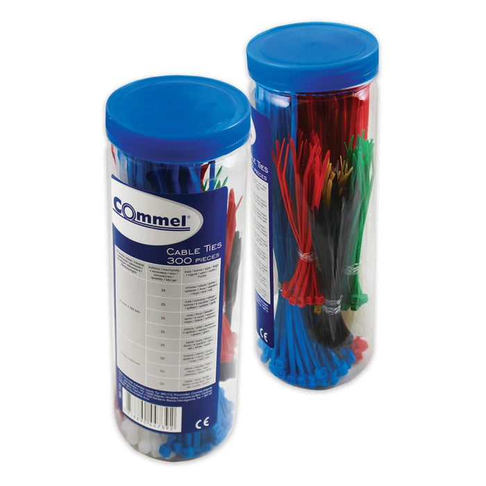 COLORED CABLE TIES 300 PCS