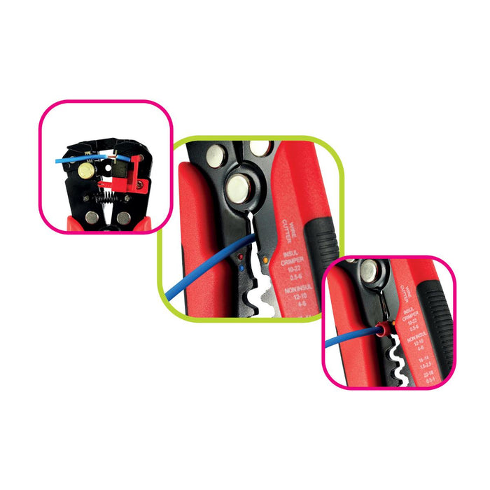 CABLE CRIMPING AND STRIPPING PLIERS