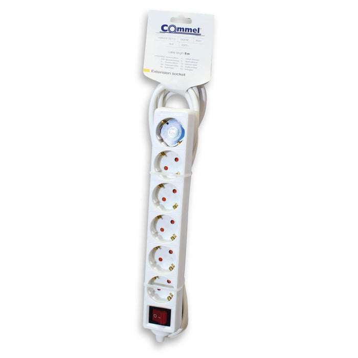 SPLITTER 6 SOCKETS WRENCH 5 M WHITE COMMEL