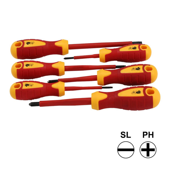 SET OF 6 SCREWDRIVERS VDE 1000V COMMEL