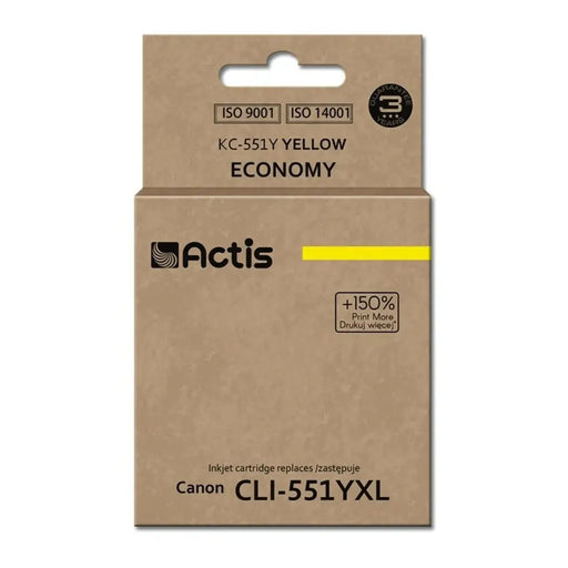 Compatible Ink Cartridge Actis KC-551Y Yellow - Оригинални Касети с Мастило<<<Електроника Периферни и резервни