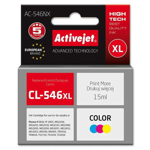 Compatible Ink Cartridge Activejet AC-546NX Yellow - Оригинални Касети с Мастило<<<Електроника Периферни и резервни