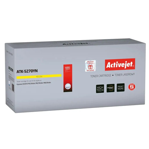 Compatible Toner Activejet ATK-5270YN Yellow - Оригинални тонери<<<Електроника Периферни и резервни части<<<Компютри|