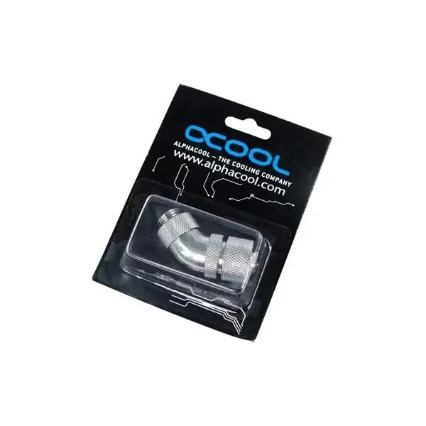 Compression fitting Alphacool HF 13/10 - G1/4 45° Swivel Chrome - Фитинги<<<Водно охлаждане<<<ValiAPI