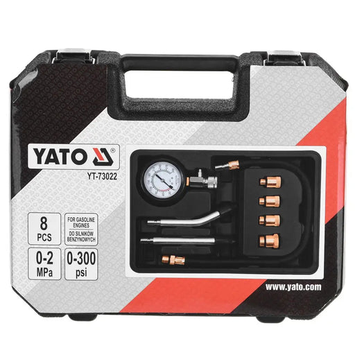 COMPRESSION PRESSURE GAUGE FOR GASOLINE ENGINES 8 PCS. YATO YT-73022 - MetersURP-MIE<<<Measuring equipmentURP<<<ActionPL