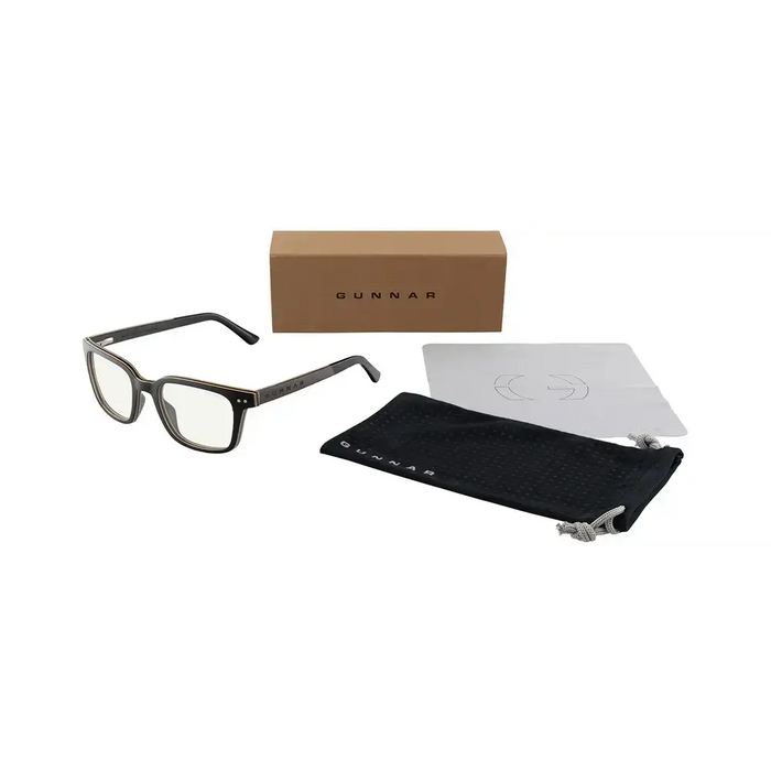Computer glasses GUNNAR Muir Ebony (wood) Clear Pro - Компютърни и геймърски очила<<<Геймърска периферия<<<ValiAPI