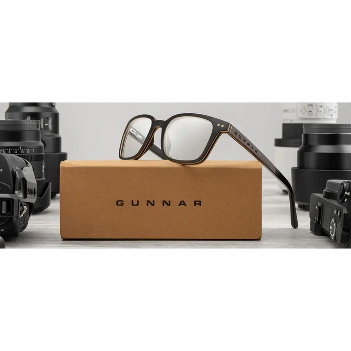 Computer glasses GUNNAR Muir Ebony (wood) Clear Pro - Компютърни и геймърски очила<<<Геймърска периферия<<<ValiAPI