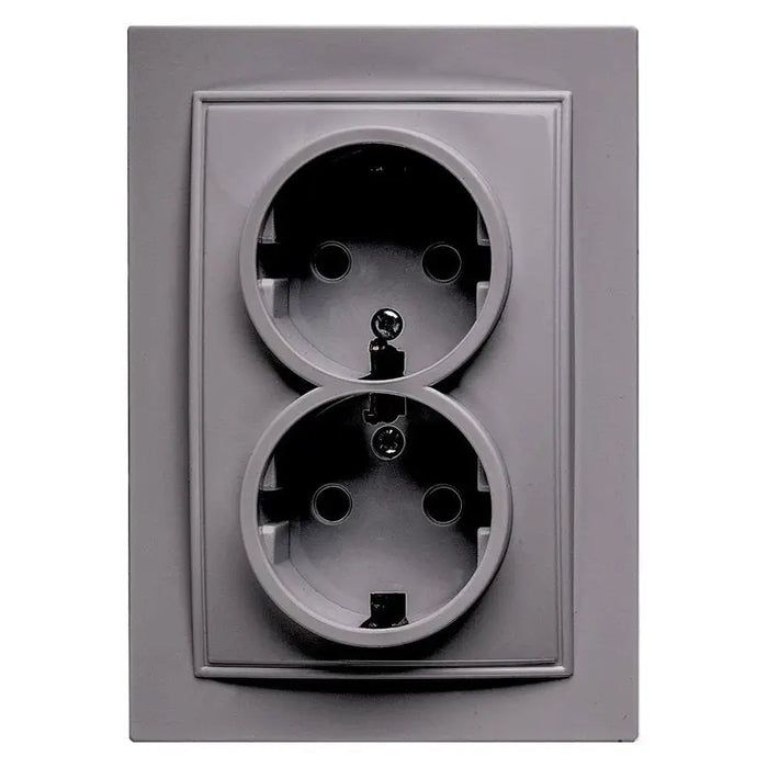 CONTACT DOUBLE ANTHRACITE NILSON - Ключове и контакти<<<Електроматериали<<<Praktiker&&&Ключове и