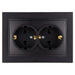 CONTACT DOUBLE BLACK MATTE NILSON ALEGRA - Ключове и контакти<<<Електроматериали<<<Praktiker&&&Ключове и