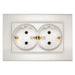 CONTACT DOUBLE PEARL VIKO BY PANASONIC Linnera Life - Ключове и контакти<<<Електроматериали<<<Praktiker&&&Ключове и
