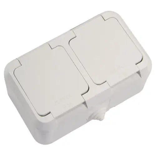 CONTACT DOUBLE WITH COVER MOISTURE PROTECTION IP44 WHITE MAKEL VIOLET - Ключове и