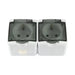 CONTACT IP44 DOUBLE WHITE/TRANSPARENT COVER MELOPLAM TONI - Ключове и контакти<<<Електроматериали<<<Praktiker&&&Ключове