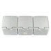 CONTACT IP44 TRIPLE WHITE MELOPLAM TONI - Ключове и контакти<<<Електроматериали<<<Praktiker&&&Ключове и