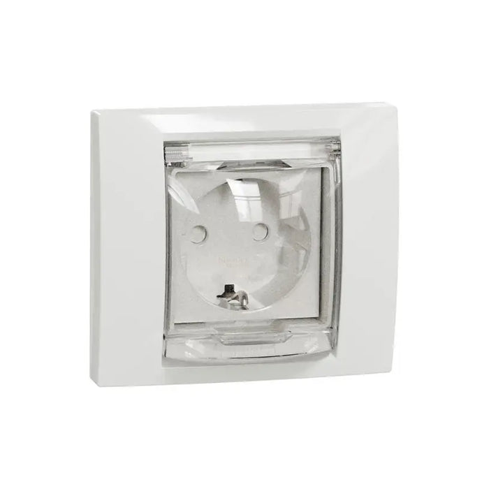 CONTACT IP44 WHITE SCHNEIDER UNICA (NU003718) - Ключове и контакти<<<Електроматериали<<<Praktiker&&&Ключове и
