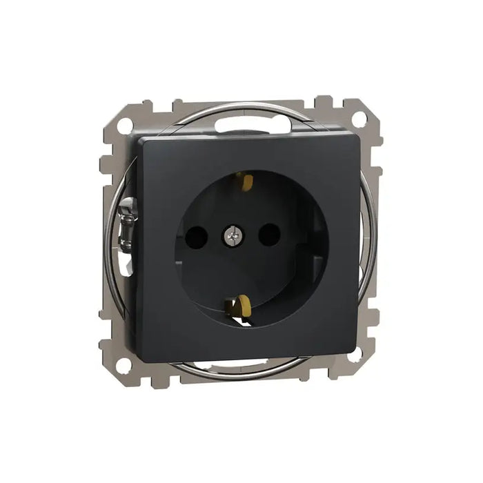 CONTACT SINGLE ANTHRACITE SCHNEIDER SEDNA (SDD114021) - Ключове и контакти<<<Електроматериали<<<Praktiker&&&Ключове и