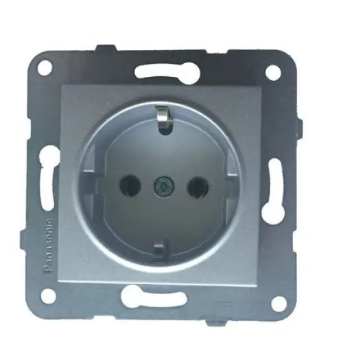 CONTACT SINGLE MECHANISM GRAY PANASONIC KARRE PLUS - Ключове и контакти<<<Електроматериали<<<Praktiker&&&Ключове и