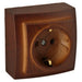 CONTACT SINGLE OPEN WALNUT NILSON THEMIS - Ключове и контакти<<<Електроматериали<<<Praktiker&&&Ключове и