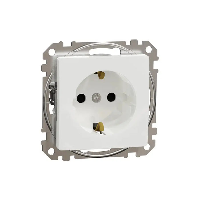 CONTACT SINGLE WHITE SCHNEIDER SEDNA (SDD111022) - Ключове и контакти<<<Електроматериали<<<Praktiker&&&Ключове и