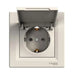 CONTACT SINGLE WITH COVER CREAM SCHNEIDER ASFORA - Ключове и контакти<<<Електроматериали<<<Praktiker&&&Ключове и