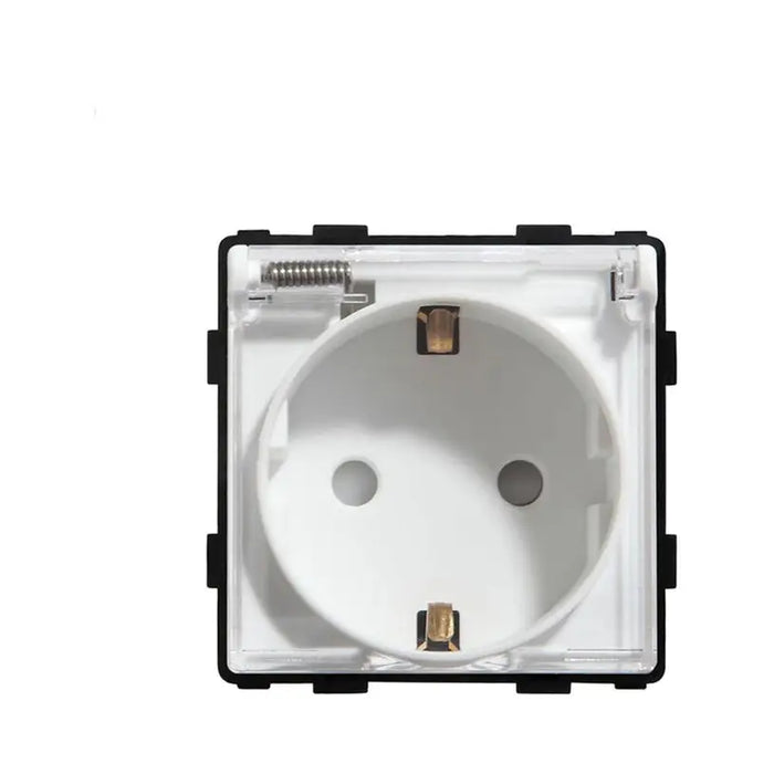 CONTACT SINGLE WITH COVER WHITE LUXON - Ключове и контакти<<<Електроматериали<<<Praktiker&&&Ключове и