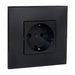 CONTACT SINGLE WITH FRAME BLACK BTICINO CLASSIA - Ключове и контакти<<<Електроматериали<<<Praktiker&&&Ключове и