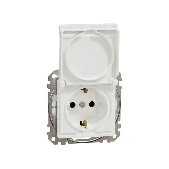 CONTACT WITH COVER IP44 WHITE SCHNEIDER SEDNA (SDD211023) - Ключове и контакти<<<Електроматериали<<<Praktiker&&&Ключове