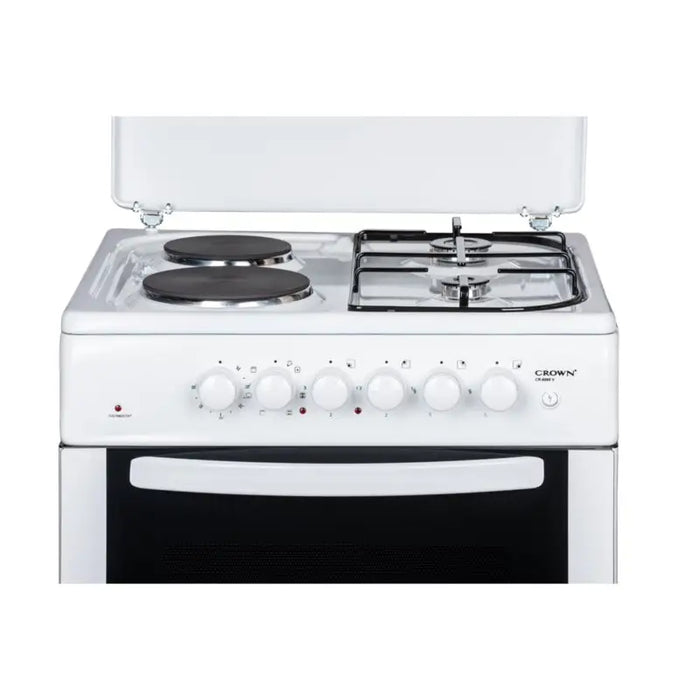 Cooker (electric/gas) Crown CR-6060V 2 gas 2 current White - Готварски печки<<<Домакински електроуреди<<<ZoraSite
