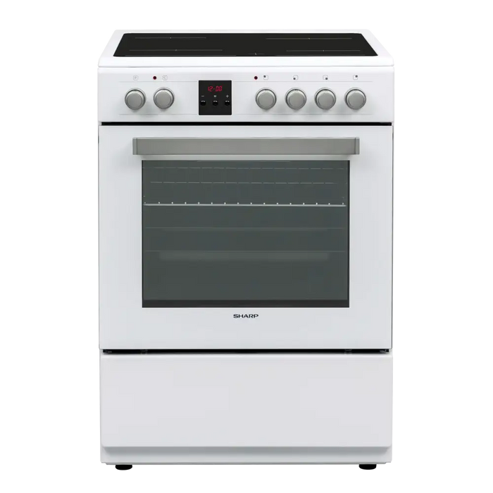 Cooker (electric) Sharp KF-76FVDD22WMK-CH Ceramic White - Готварски печки<<<Домакински електроуреди<<<ZoraSite