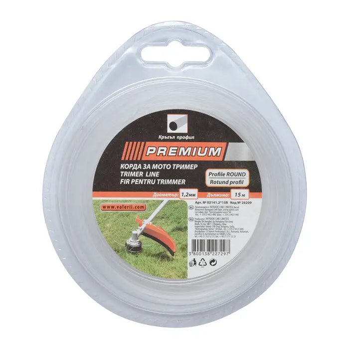 CORD FOR MOWING PROFILE CIRCLE PREMIUM 1.2 MM 15 M - Аксесоари за градински машини<<<Градински