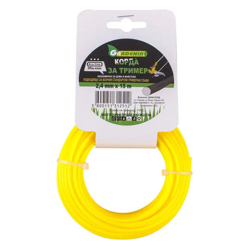 CORD FOR TRIMMER PROFILE CIRCLE GARDENIA 2.4 MM 15 M - Аксесоари за градински машини<<<Градински