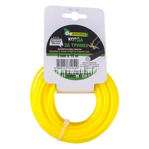 CORD FOR TRIMMER PROFILE CIRCLE GARDENIA 3 MM 15 M - Аксесоари за градински машини<<<Градински