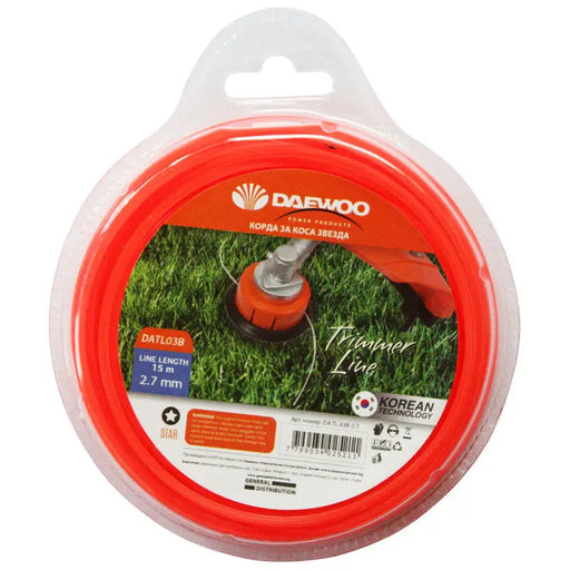 CORD FOR TRIMMER PROFILE STAR DAEWOO 2.7 MM 15 M - Аксесоари за градински машини<<<Градински