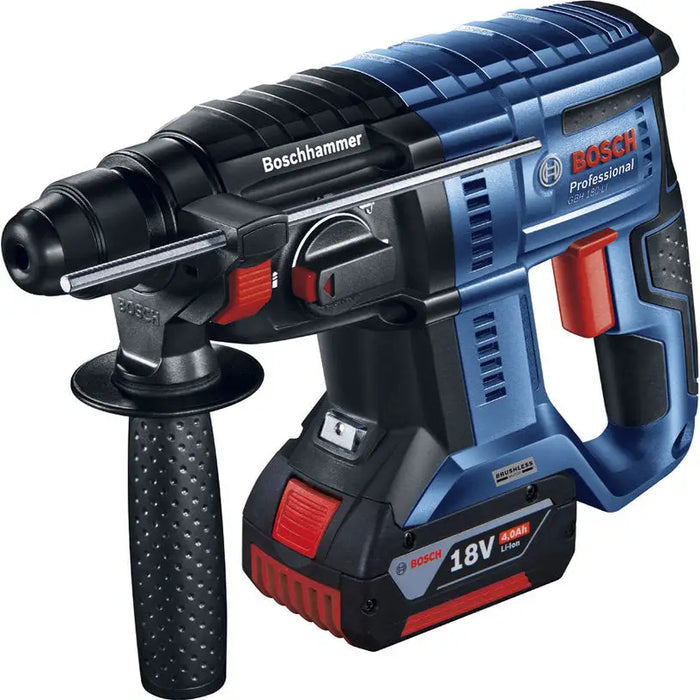 CORDLESS BRUSHLESS PERFORATOR BOSCH PROFESSIONAL GBH 180-LI 18 V 2.00 J SDS PLUS NUMBER OF BATTERIES 1 4.00 Ah CASE