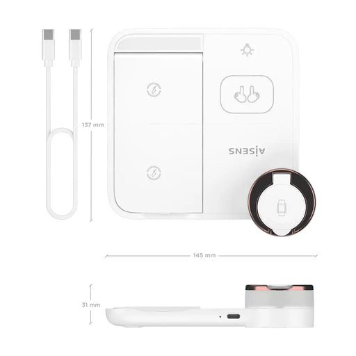 Cordless Charger Aisens ASCH-15W4WC061-W 15 W White - Електроника Телефони и таблети<<<Компютри|