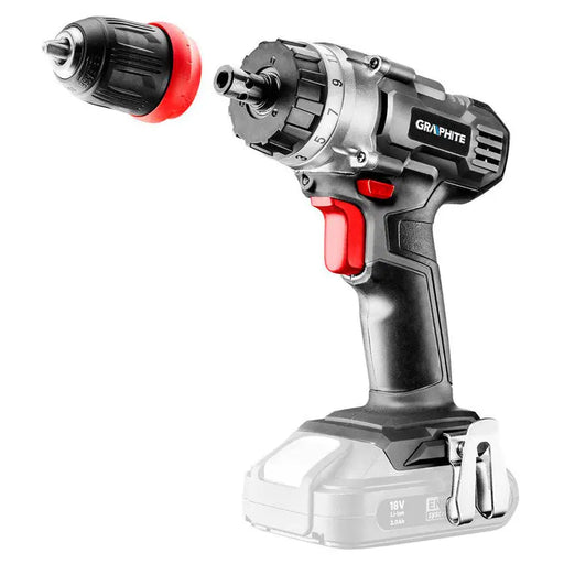 CORDLESS DRILL GRAPHITE 58G022 18 V 44.00 nm WITHOUT BATTERY AND CHARGER - Акумулаторни бормашини и