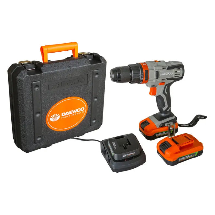 CORDLESS IMPACT DRILL DAEWOO DALD18-M1-KIT 20 V 44.00 nm NUMBER OF BATTERIES 2 2.00 Ah SUITCASE - Акумулаторни
