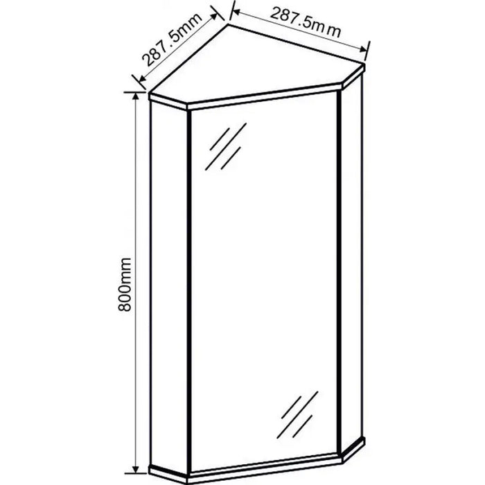CORNER BATHROOM CABINET WITH MIRROR INTER CERAMIC SYDNEY - Мебели<<<Мебели и огледала за