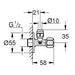 CORNER FAUCET 1/2X3/8 GROHE 22029000 - Сферични и спирателни кранове<<<Вик<<<Баня<<<Praktiker&&&Сферични и спирателни