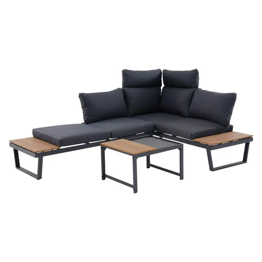 Corner garden lounge set or 2 sofas + table NUVIO grey - Garden sofasSOF-OGR<<<Sofas and couchesSOF<<<ActionPL