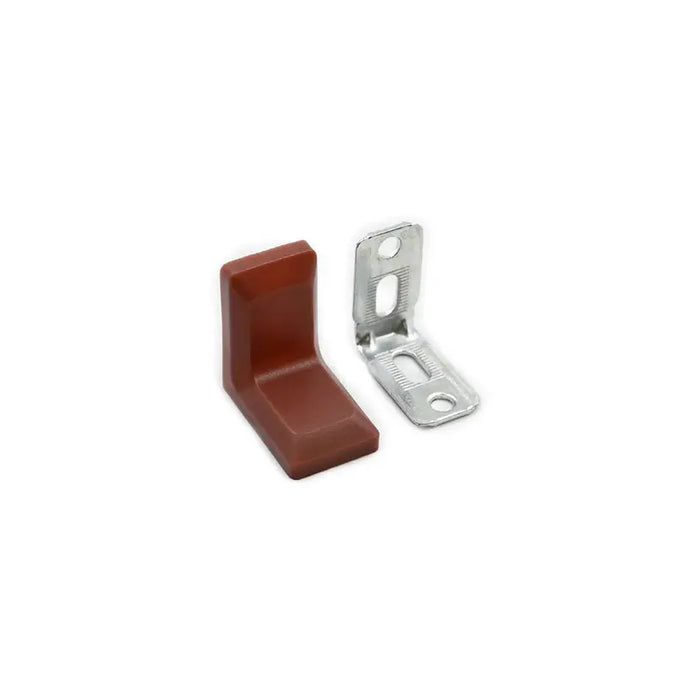CORNER PLATE WITH COVER BROWN 28X28X18 4 PCS X-IT - Мебелен обков<<<Мебели и обков<<<Мебели и