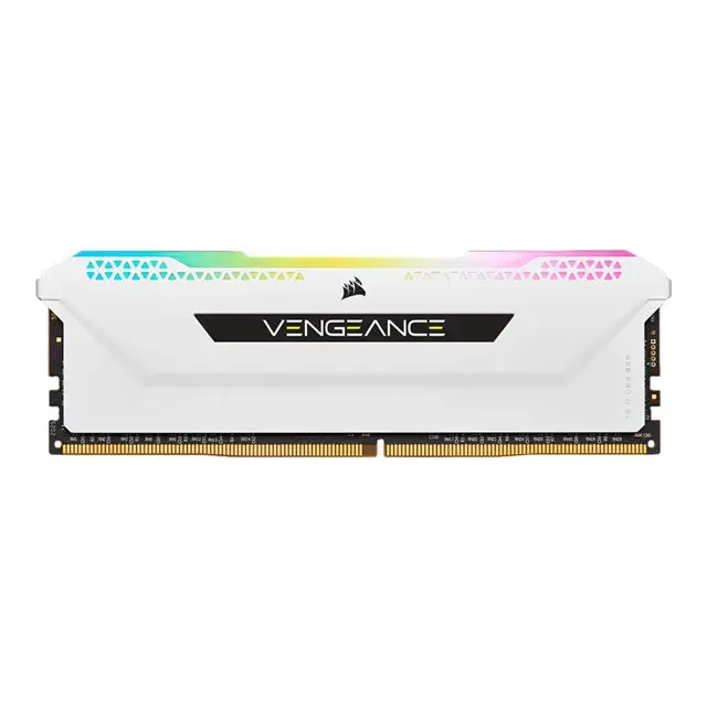 CORSAIR DDR4 16GB 2x8GB 3200MHz DIMM CL16 VENGEANCE RGB Pro SL White 1.35V XMP 2.0 - Памети за настолни