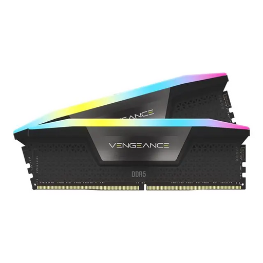 CORSAIR DDR5 7200MT/s 32GB 2x16GB DIMM Unbuffered 34-44-44-96 OC PMIC XMP 3.0 VENGEANCE RGB DDR5 Black Heatspreader RGB