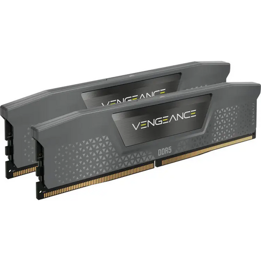 CORSAIR VENGEANCE 32GB 2x16GB DDR5 5200MT/s DIMM Unbuffered 40-40-40-77 Std PMIC AMD EXPO Cool Grey Heatspreader Black