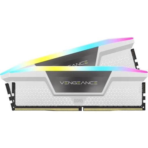 CORSAIR VENGEANCE RGB 32GB 2x16GB DDR5 5200MHz DIMM Unbuffered 40-40-40-77 XMP 3.0 White Heatspreader RGB LED 1.25V