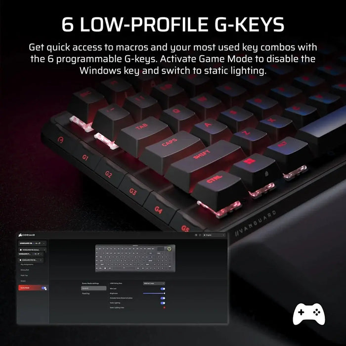 Corsair Vanguard Pro 96 Hall Effect Mechanical Gaming Keyboard - Hyperdrive Magnetic Switch